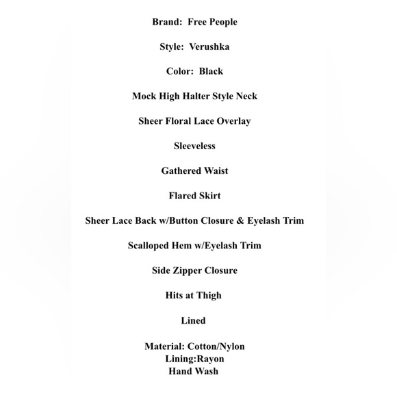 FREE PEOPLE VERUSHKA LACE MINI DRESS    NWT - Picture 9 of 10